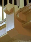 Detail van het houtwerk van de galerij.
<br/>
Gert-Jan Lobbes, 2016
